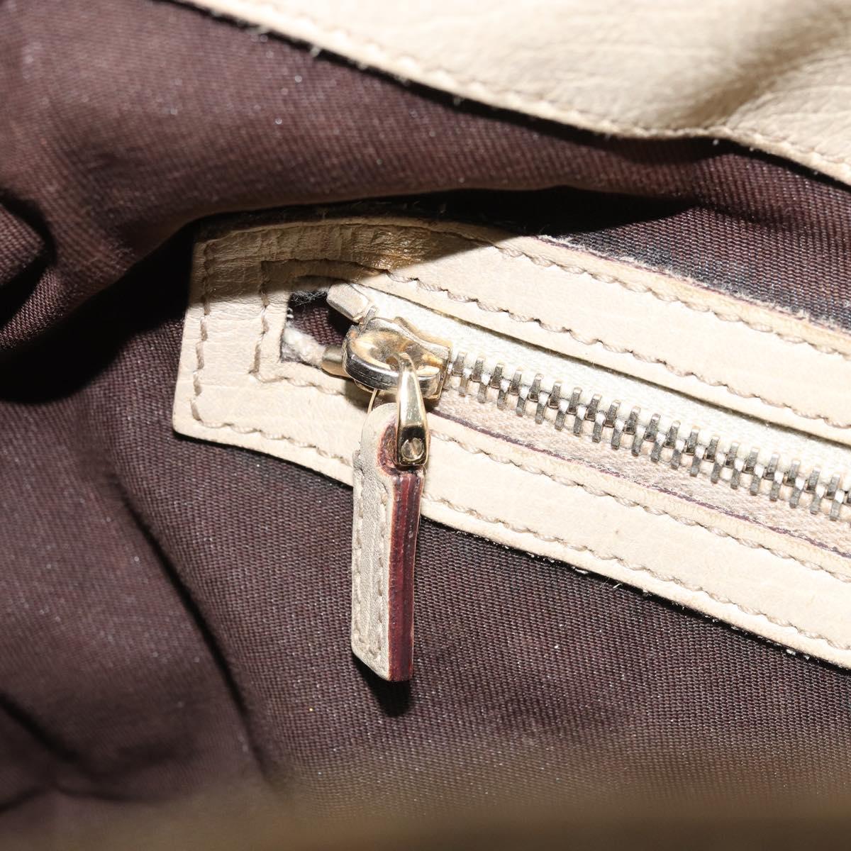 GUCCI GG Canvas Shoulder Bag Gold Beige 137388 Auth ka3169