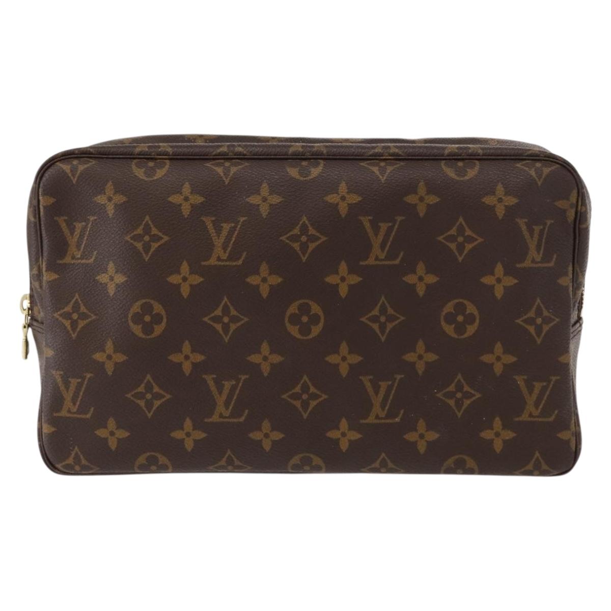 LOUIS VUITTON Monogram Trousse Toilette 28 Clutch Bag M47522 LV Auth ka317