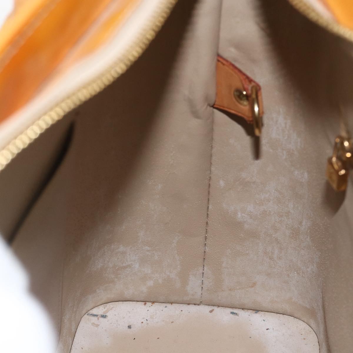 LOUIS VUITTON Monogram Vernis Houston Hand Bag Beige M91004 LV Auth ka3171