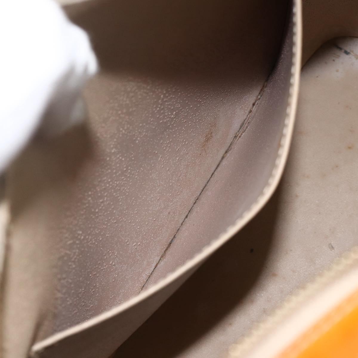 LOUIS VUITTON Monogram Vernis Houston Hand Bag Beige M91004 LV Auth ka3171
