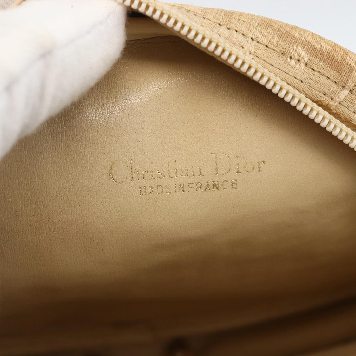 Christian Dior Trotter Canvas Shoulder Bag Beige Auth ka3176