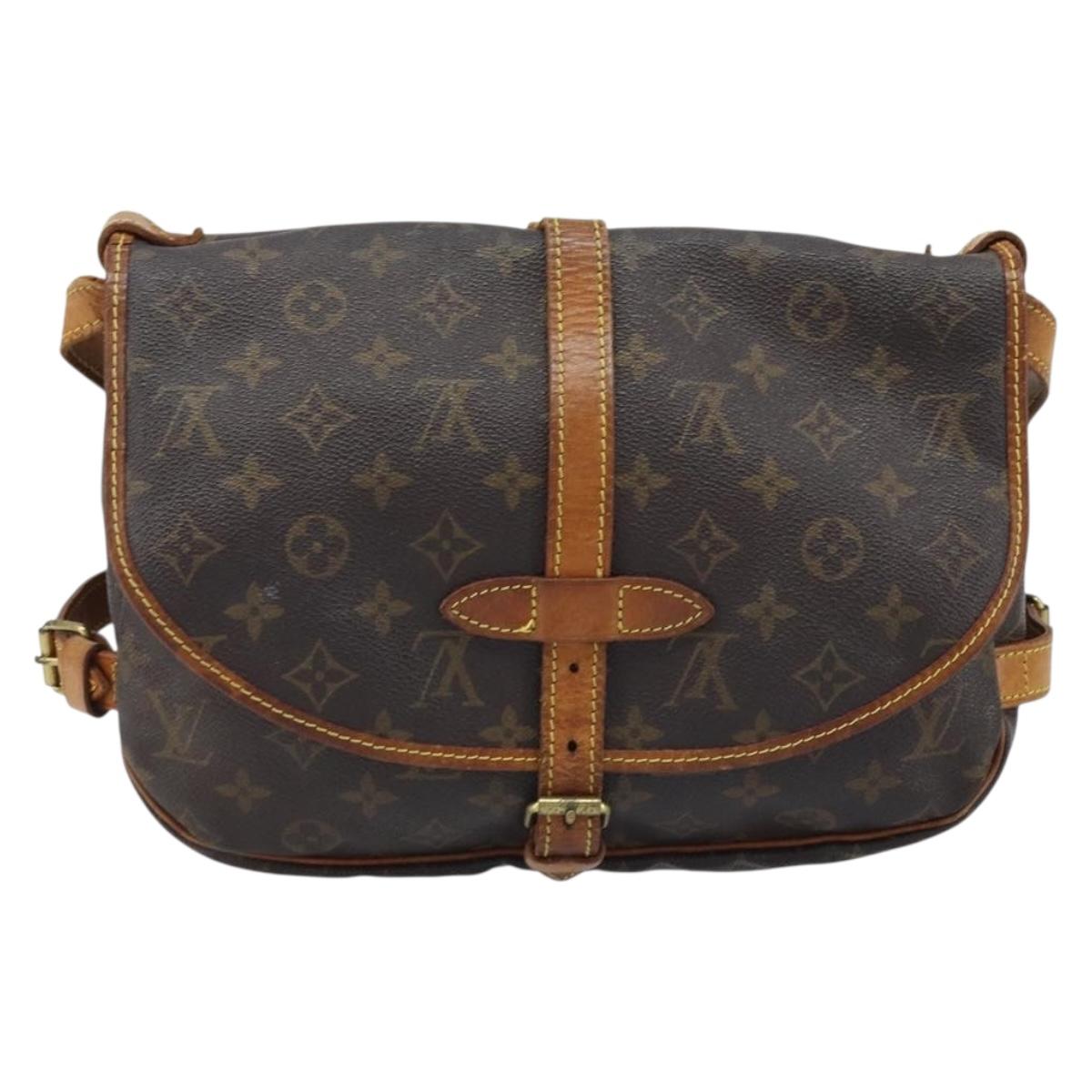 LOUIS VUITTON Monogram Saumur 30 Shoulder Bag M42256 LV Auth ka3177