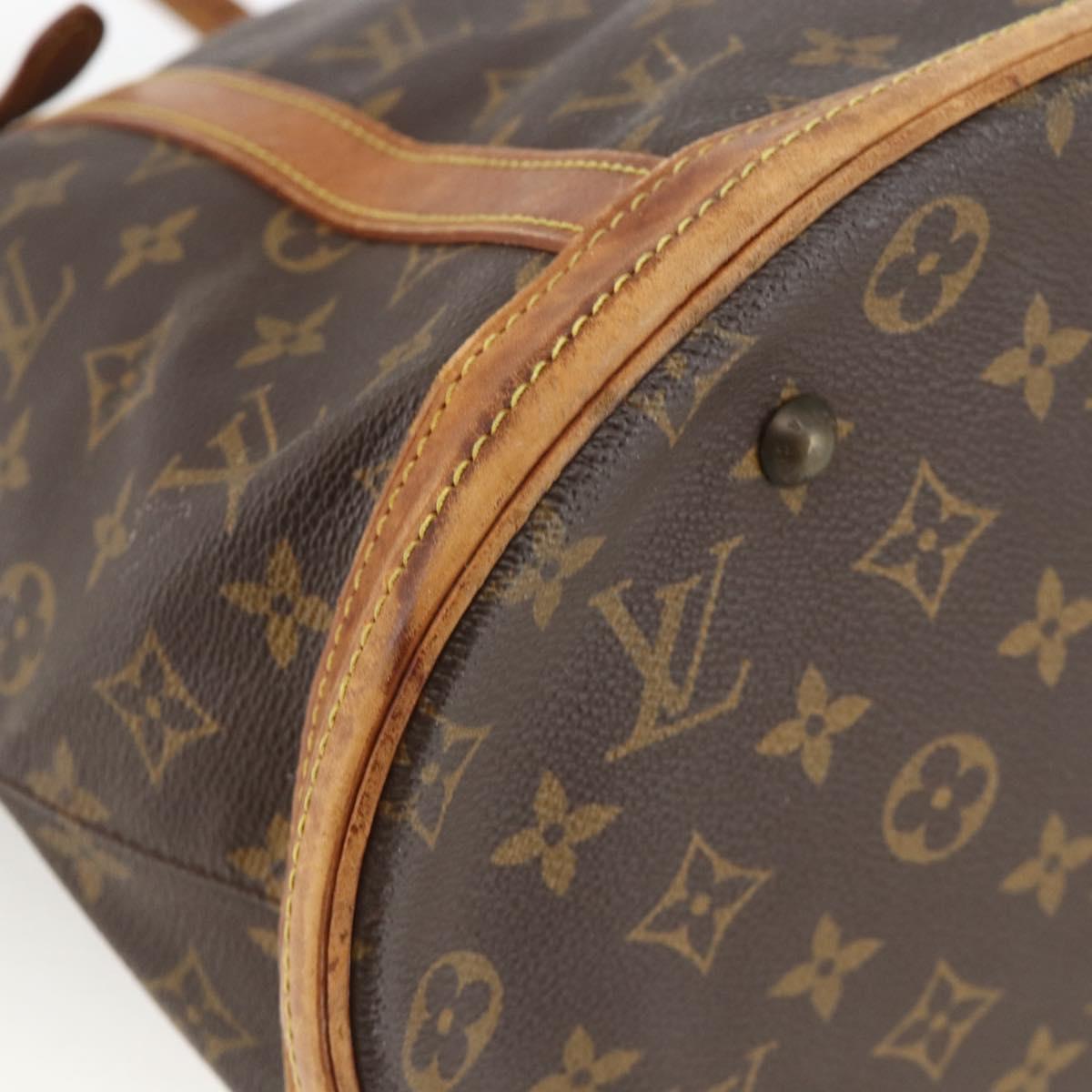 LOUIS VUITTON Monogram Bucket GM Shoulder Bag M42236 LV Auth ka3186