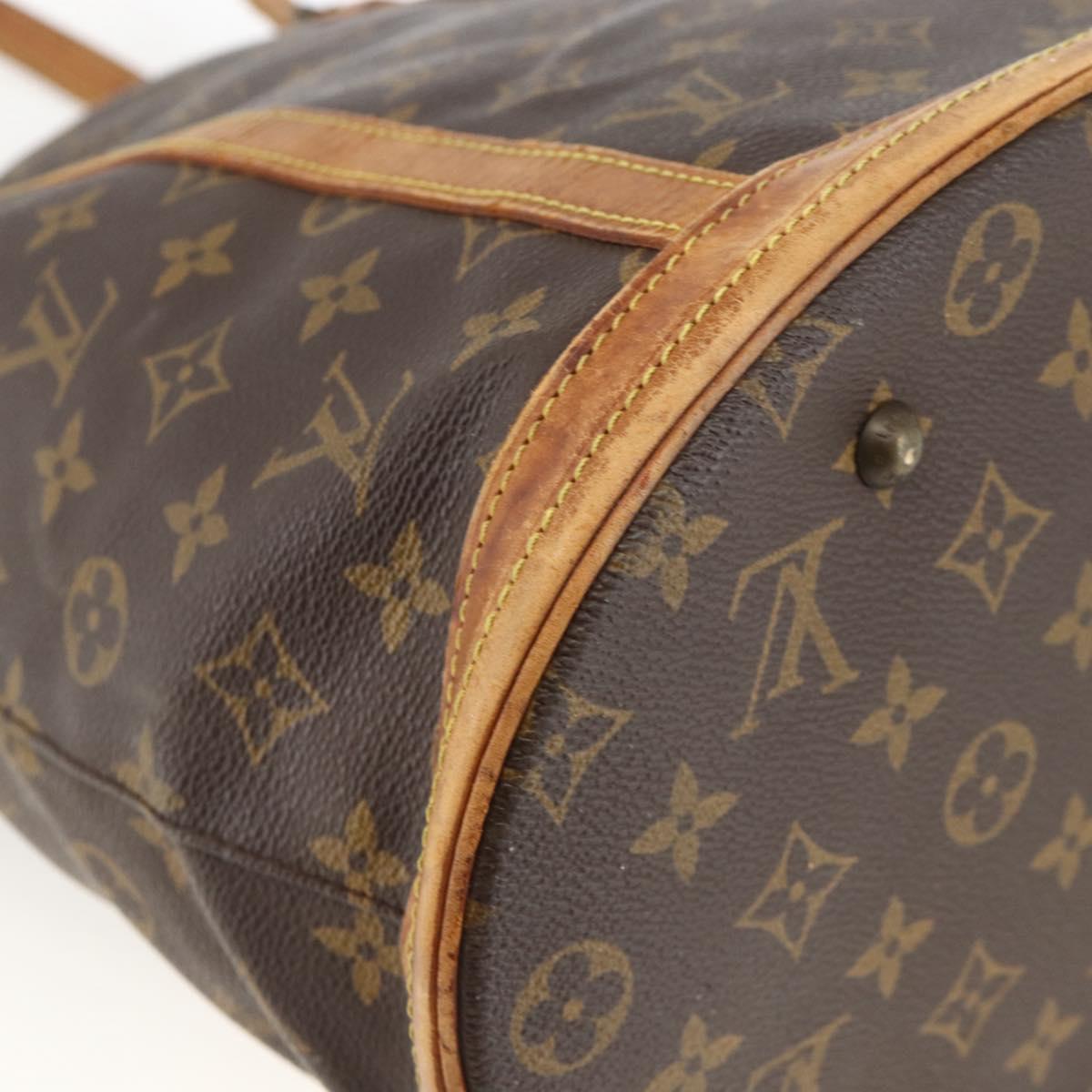 LOUIS VUITTON Monogram Bucket GM Shoulder Bag M42236 LV Auth ka3186