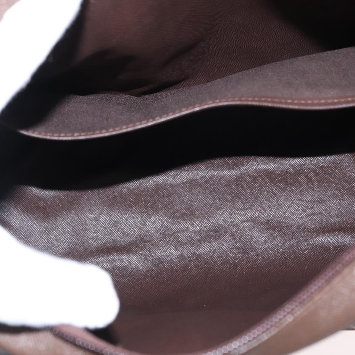 Burberrys Nova Check Boston Bag Canvas Leather Beige Gold Auth ka319