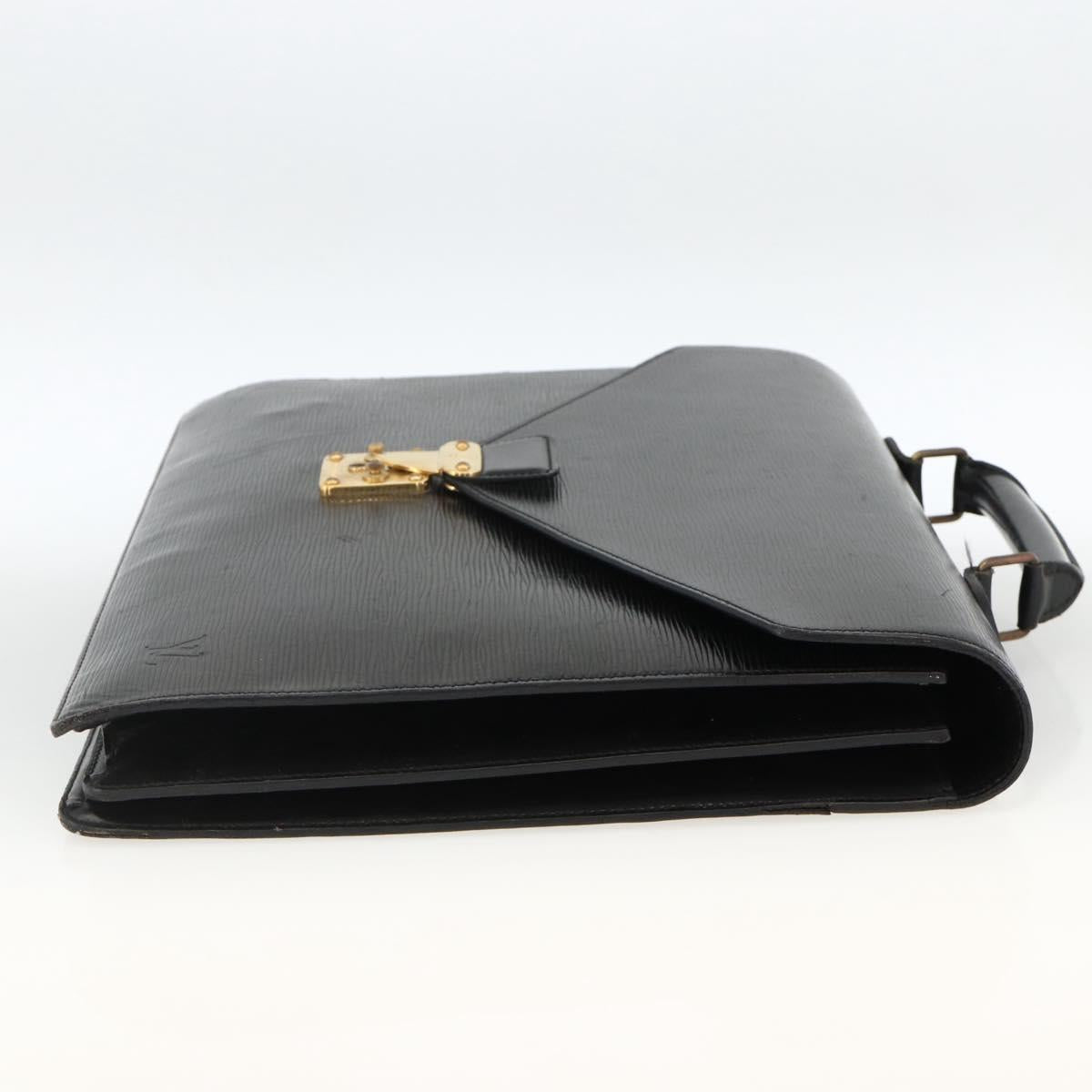 LOUIS VUITTON Epi Serviette Conseiller Business Bag Black M54422 LV Auth ka3192