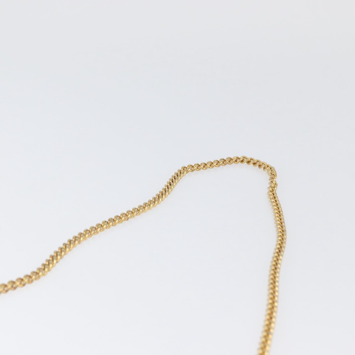 Christian Dior Chain Shoulder Bag Leather Black Gold Auth ka3196