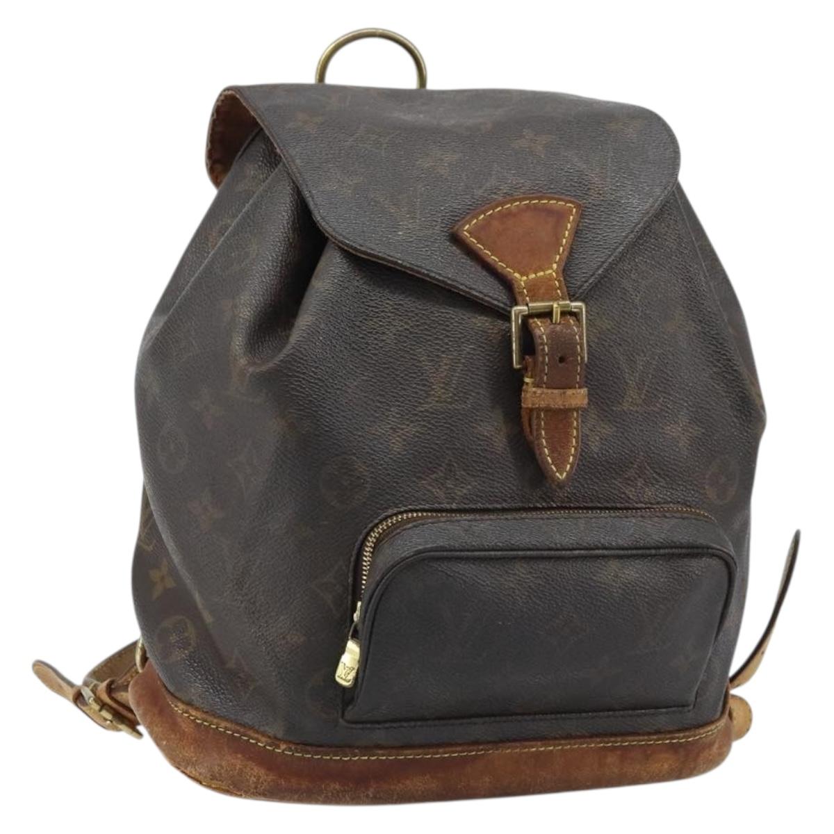 LOUIS VUITTON Monogram Montsouris MM Backpack M51136 LV Auth ka3199