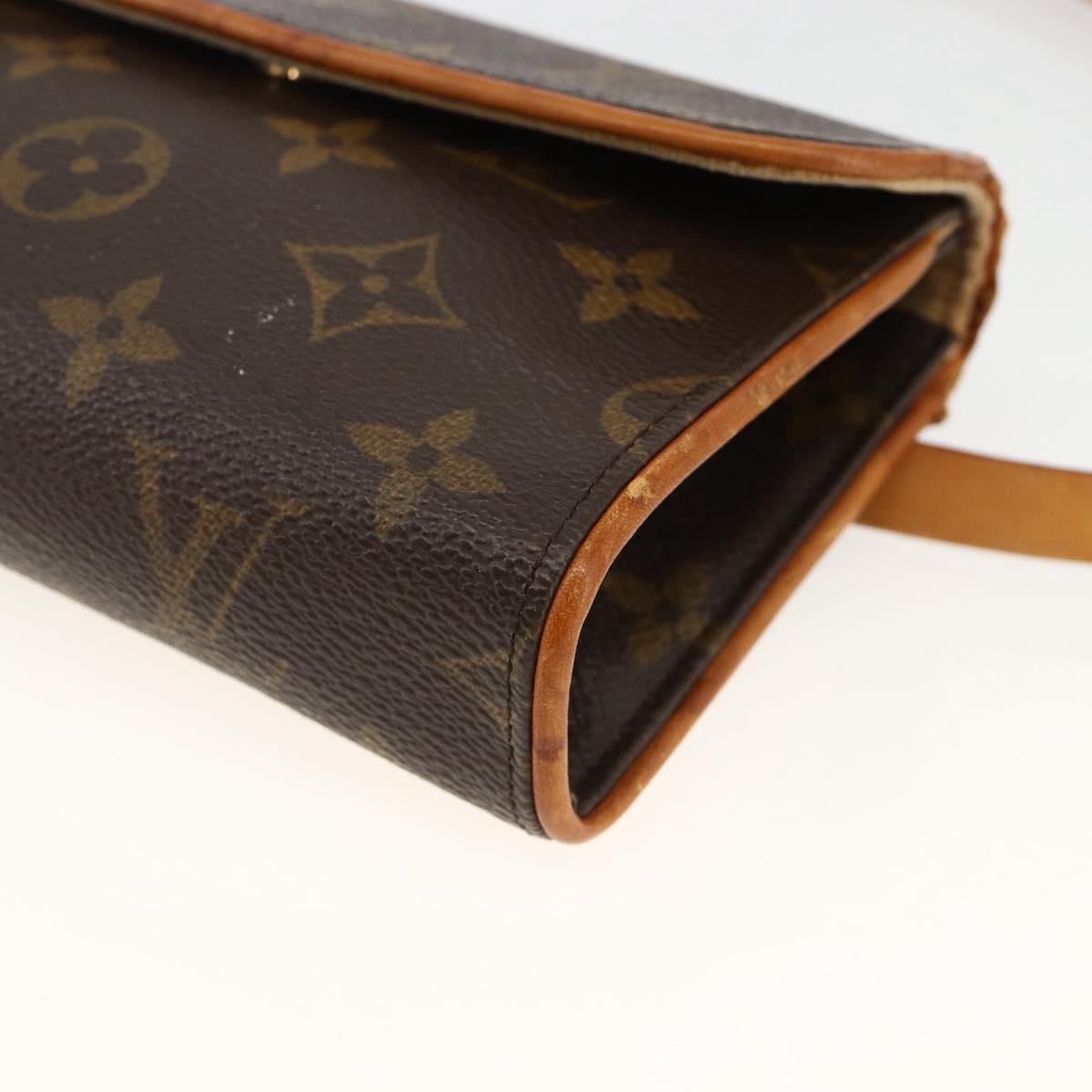 LOUIS VUITTON Monogram Pochette Florentine Waist bag M51855 LV Auth ka3208