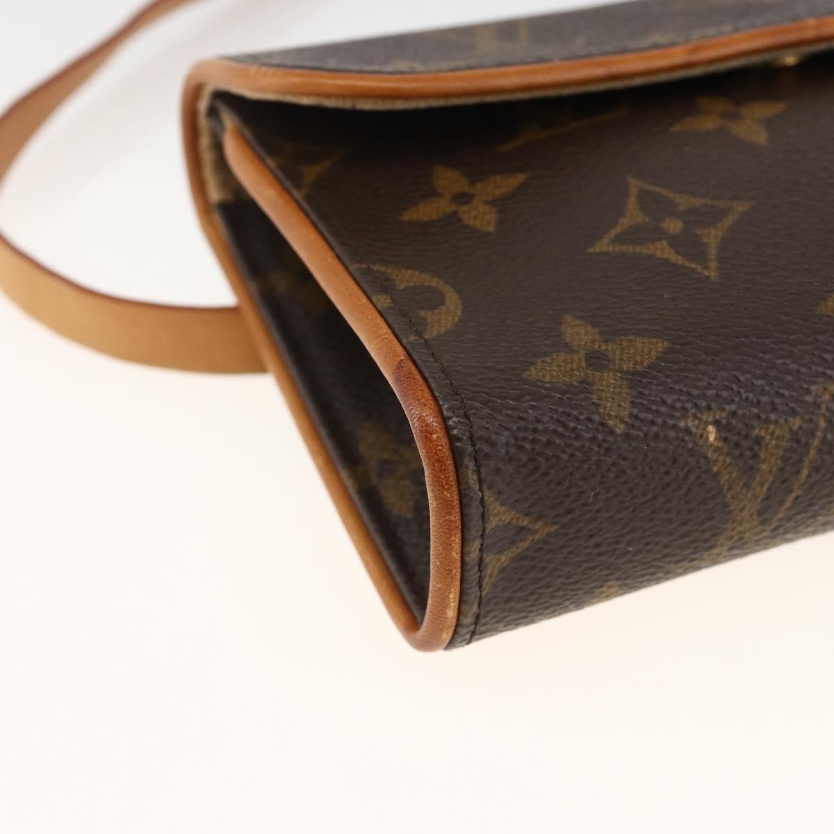 LOUIS VUITTON Monogram Pochette Florentine Waist bag M51855 LV Auth ka3208