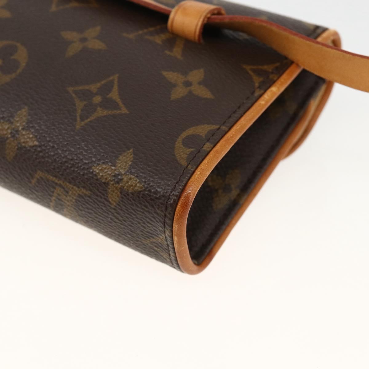 LOUIS VUITTON Monogram Pochette Florentine Waist bag M51855 LV Auth ka3208