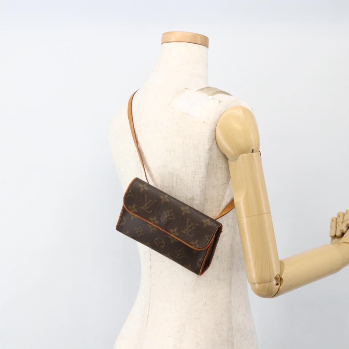 LOUIS VUITTON Monogram Pochette Florentine Waist bag M51855 LV Auth ka3208