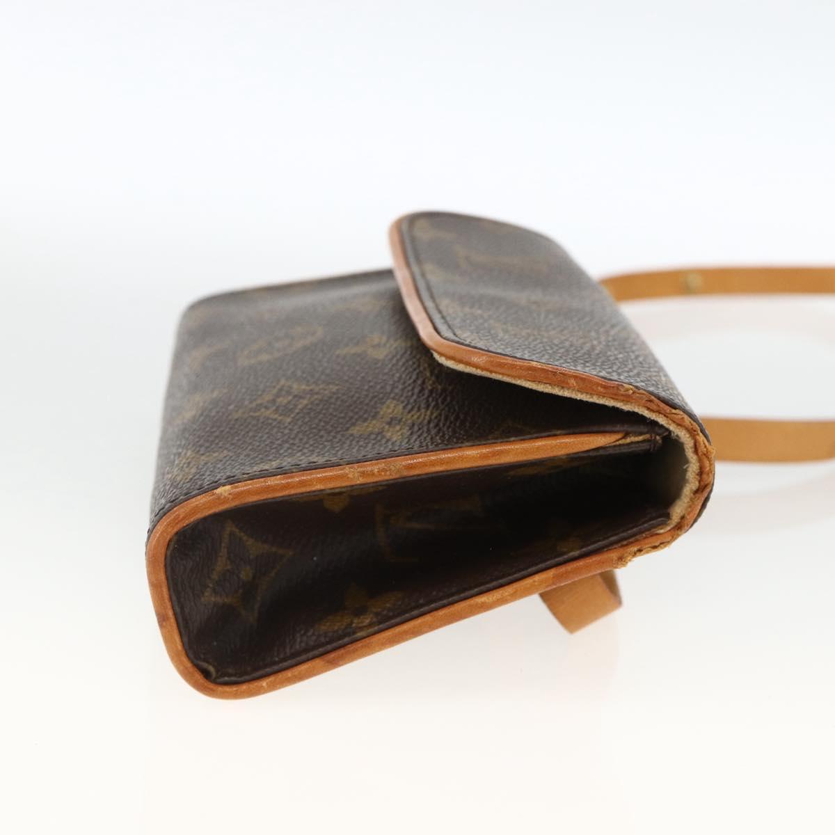 LOUIS VUITTON Monogram Pochette Florentine Waist bag M51855 LV Auth ka3208