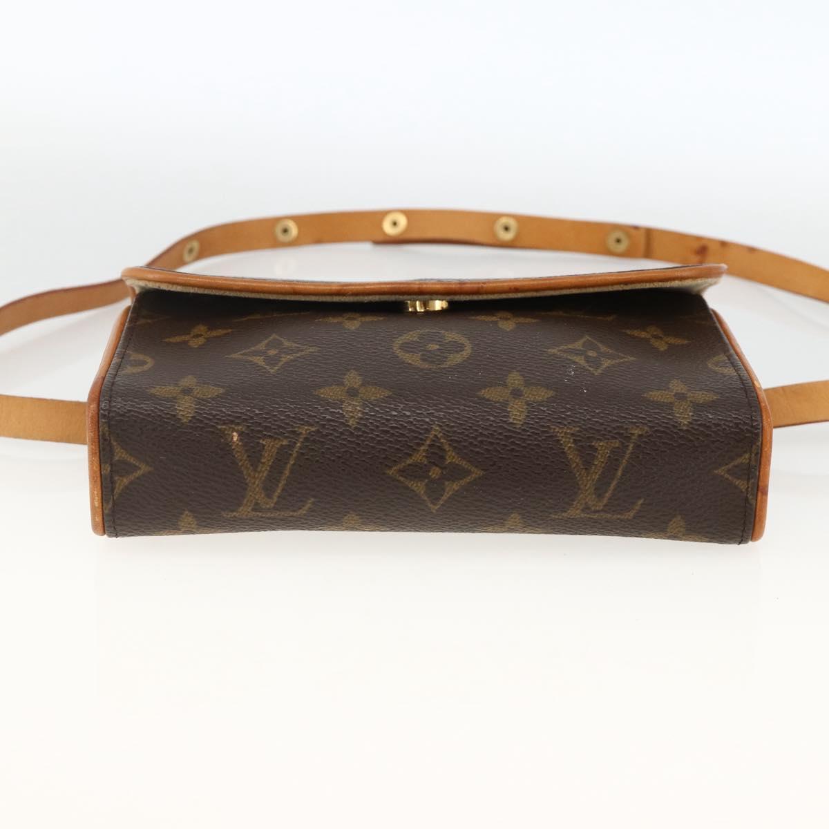 LOUIS VUITTON Monogram Pochette Florentine Waist bag M51855 LV Auth ka3208