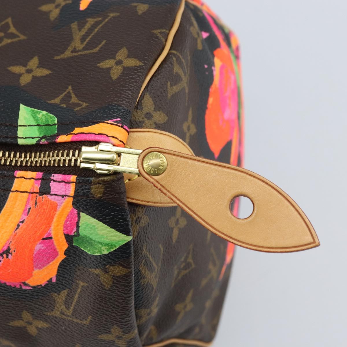 LOUIS VUITTON Monogram Rose Speedy 30 Hand Bag Orange Pink M48610 Auth ka3212SAV