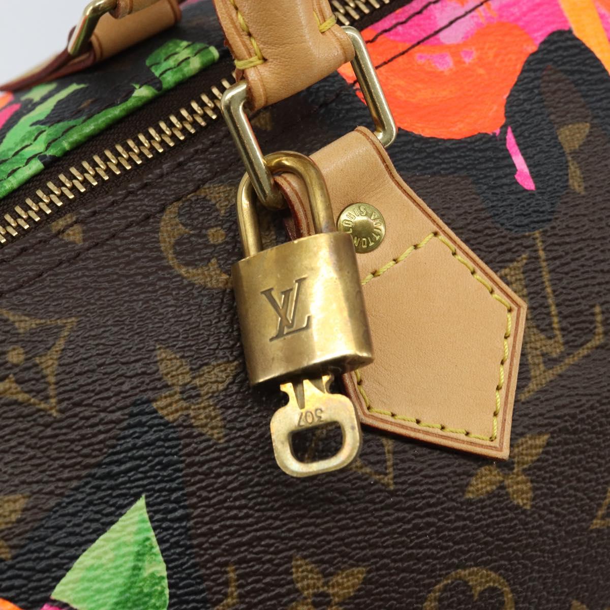 LOUIS VUITTON Monogram Rose Speedy 30 Hand Bag Orange Pink M48610 Auth ka3212SAV