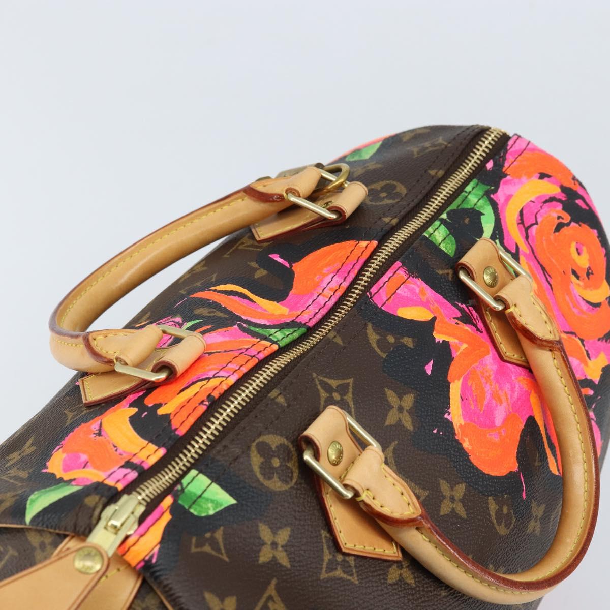 LOUIS VUITTON Monogram Rose Speedy 30 Hand Bag Orange Pink M48610 Auth ka3212SAV