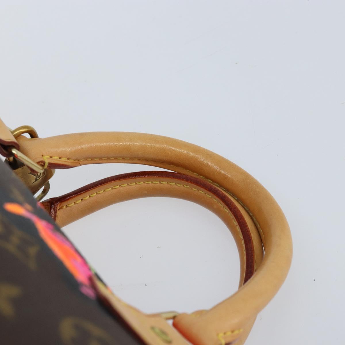 LOUIS VUITTON Monogram Rose Speedy 30 Hand Bag Orange Pink M48610 Auth ka3212SAV