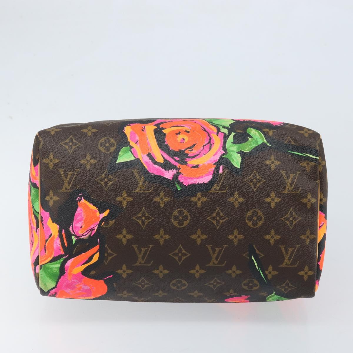 LOUIS VUITTON Monogram Rose Speedy 30 Hand Bag Orange Pink M48610 Auth ka3212SAV