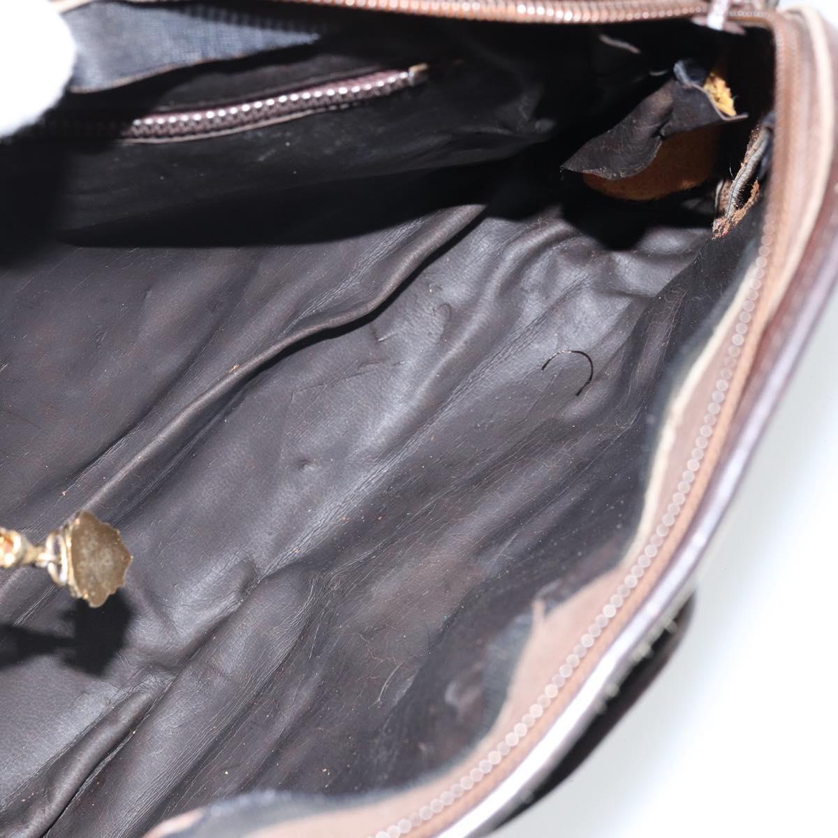 GUCCI GG Supreme Shoulder Bag PVC Beige Gold Auth ka3220