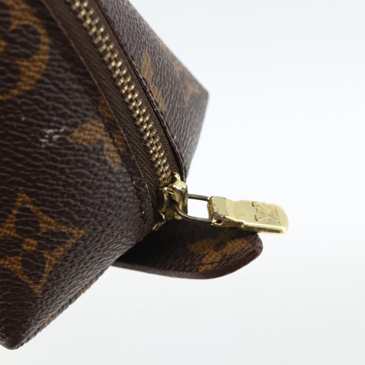 LOUIS VUITTON Monogram Trousse Demi Ronde Cosmetic Pouch M47520 LV Auth ka3231