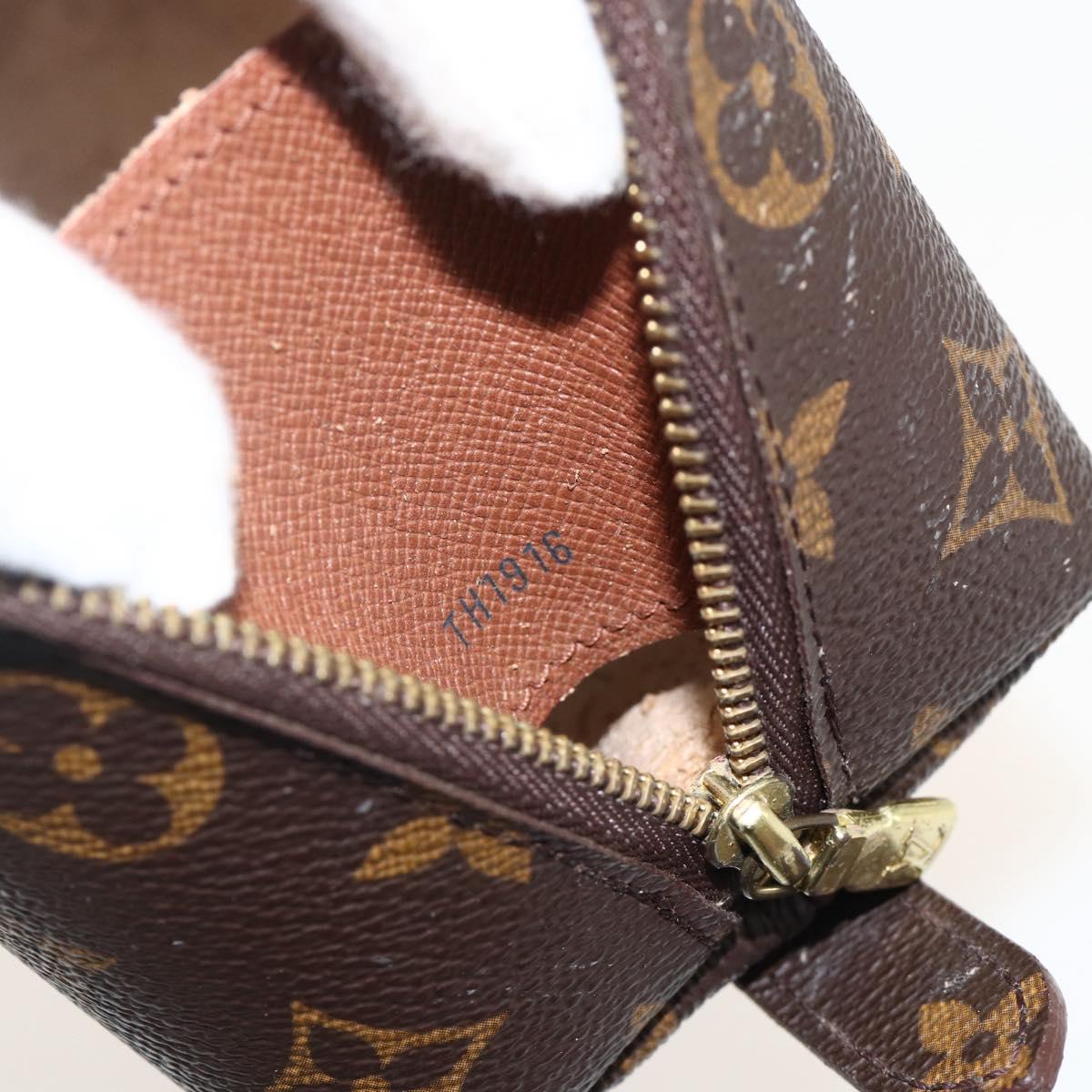 LOUIS VUITTON Monogram Trousse Demi Ronde Cosmetic Pouch M47520 LV Auth ka3231