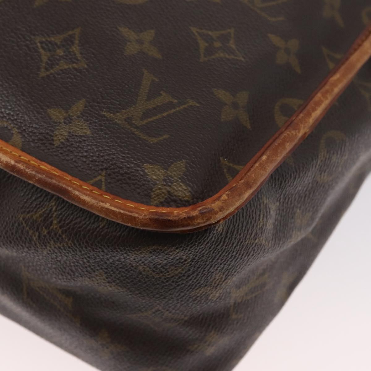 LOUIS VUITTON Monogram Gibeciere GM Shoulder Bag M42246 LV Auth ka3232