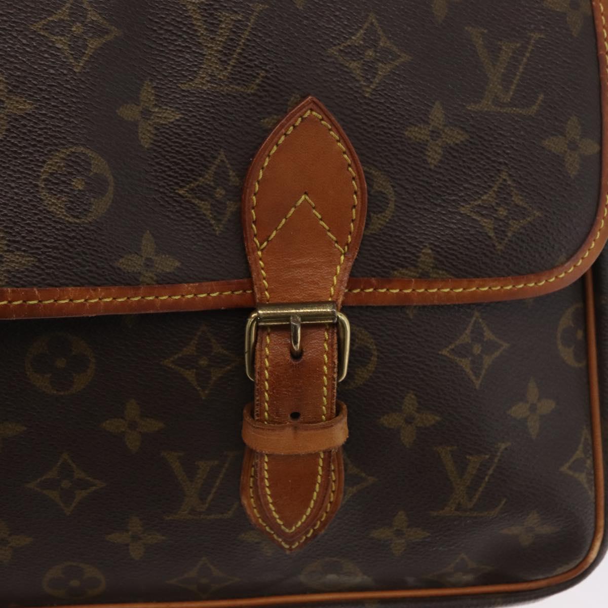 LOUIS VUITTON Monogram Gibeciere GM Shoulder Bag M42246 LV Auth ka3232
