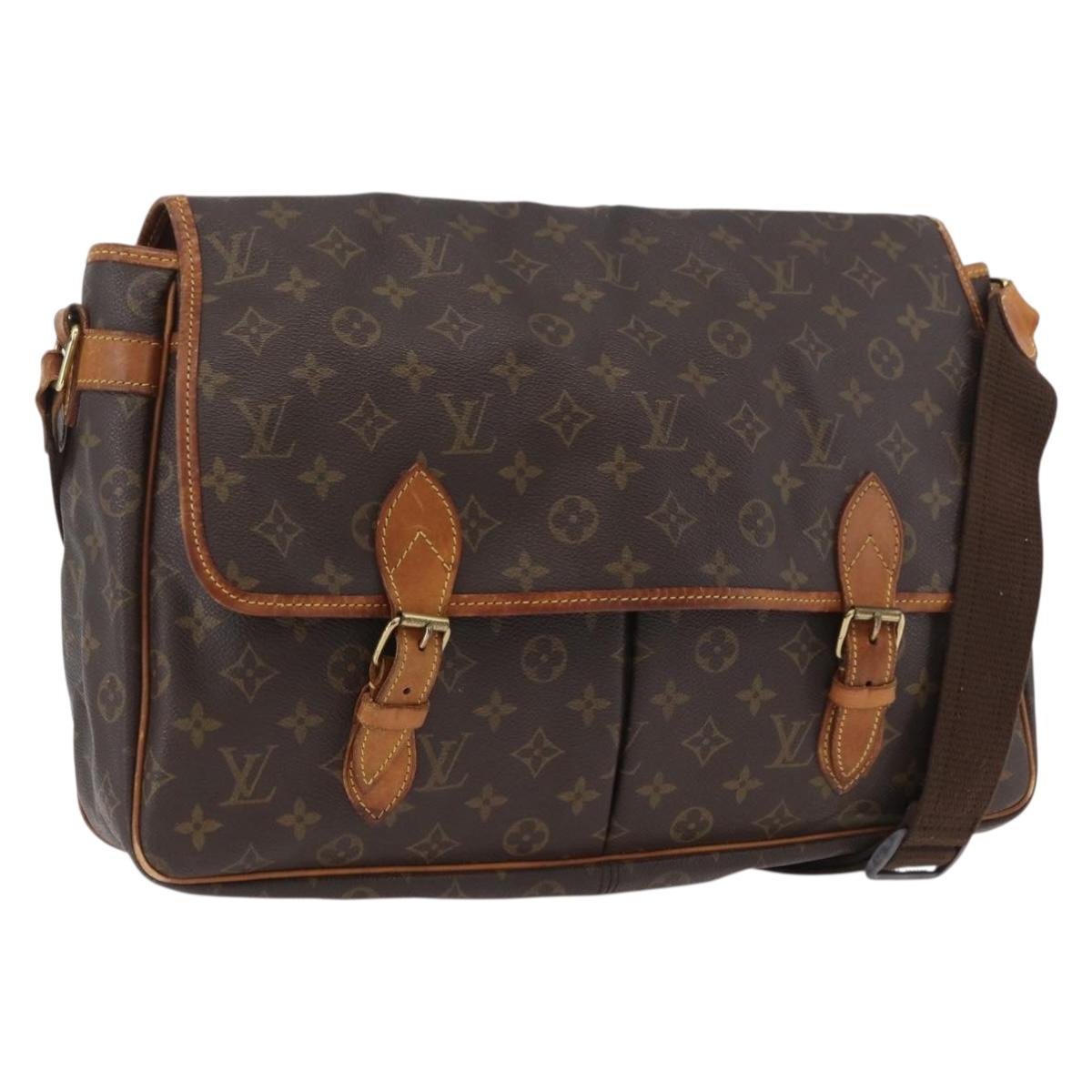 LOUIS VUITTON Monogram Gibeciere GM Shoulder Bag M42246 LV Auth ka3232