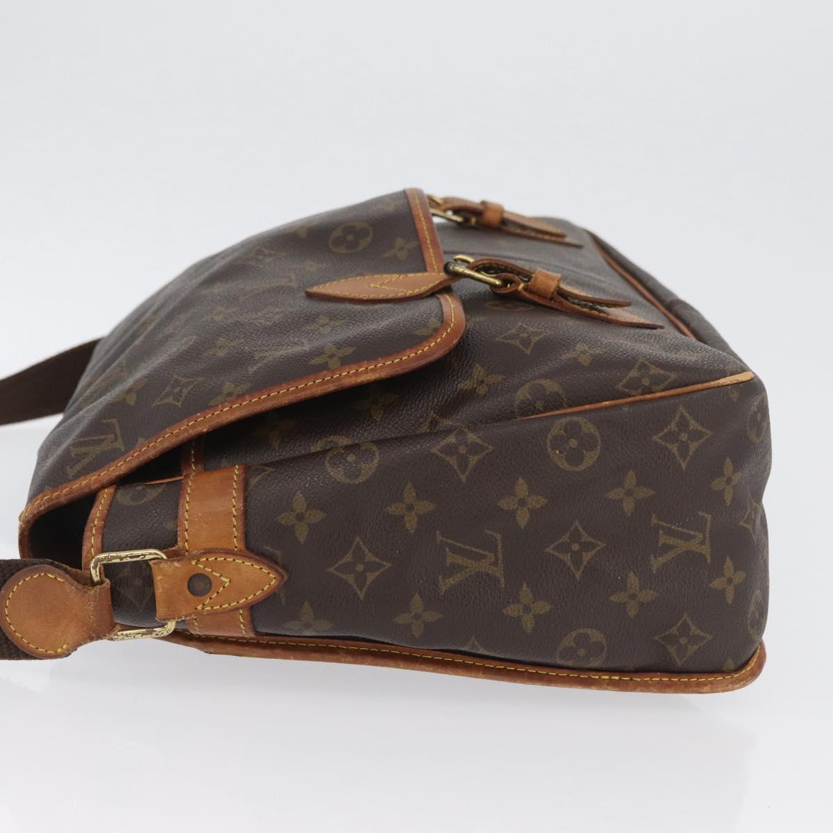 LOUIS VUITTON Monogram Gibeciere GM Shoulder Bag M42246 LV Auth ka3232