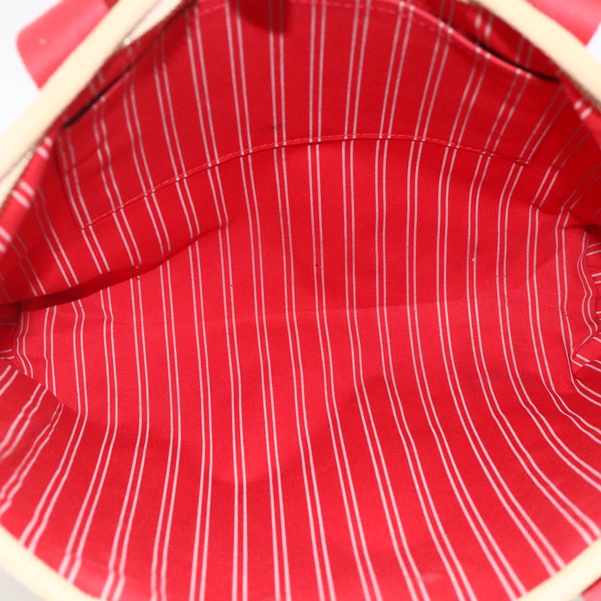 LOUIS VUITTON Antigua Cabas MM Tote Bag Canvas Beige Red M40035 LV Auth ka3234