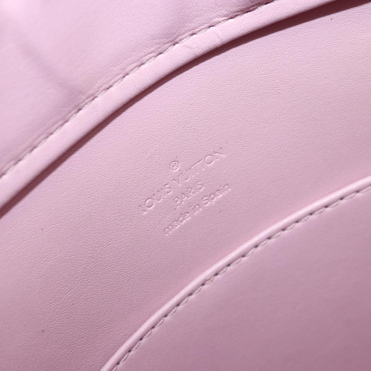 LOUIS VUITTON Monogram Vernis Columbus Bag Marshmallow Pink M91032 Auth ka3240