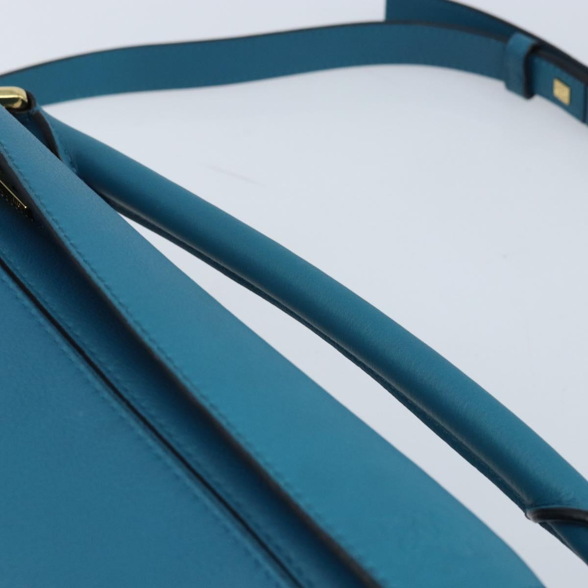 LOEWE テ Studio Ghibli Puzzle bag Hand Bag Leather 2way Blue Gold Auth ka3244SM