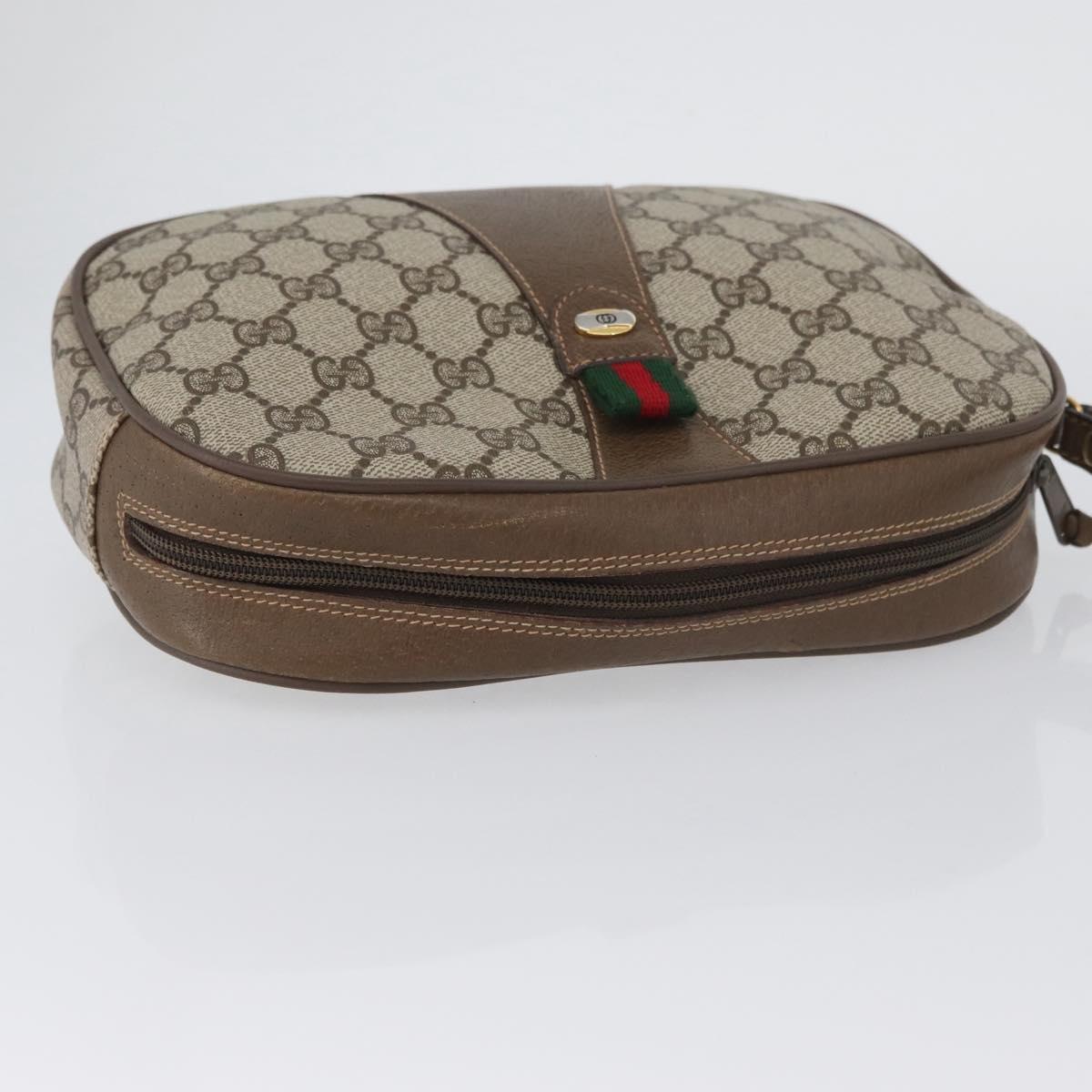 GUCCI GG Supreme Web Sherry Line Bag PVC Beige Red Green 89 01 034 Auth ka3250