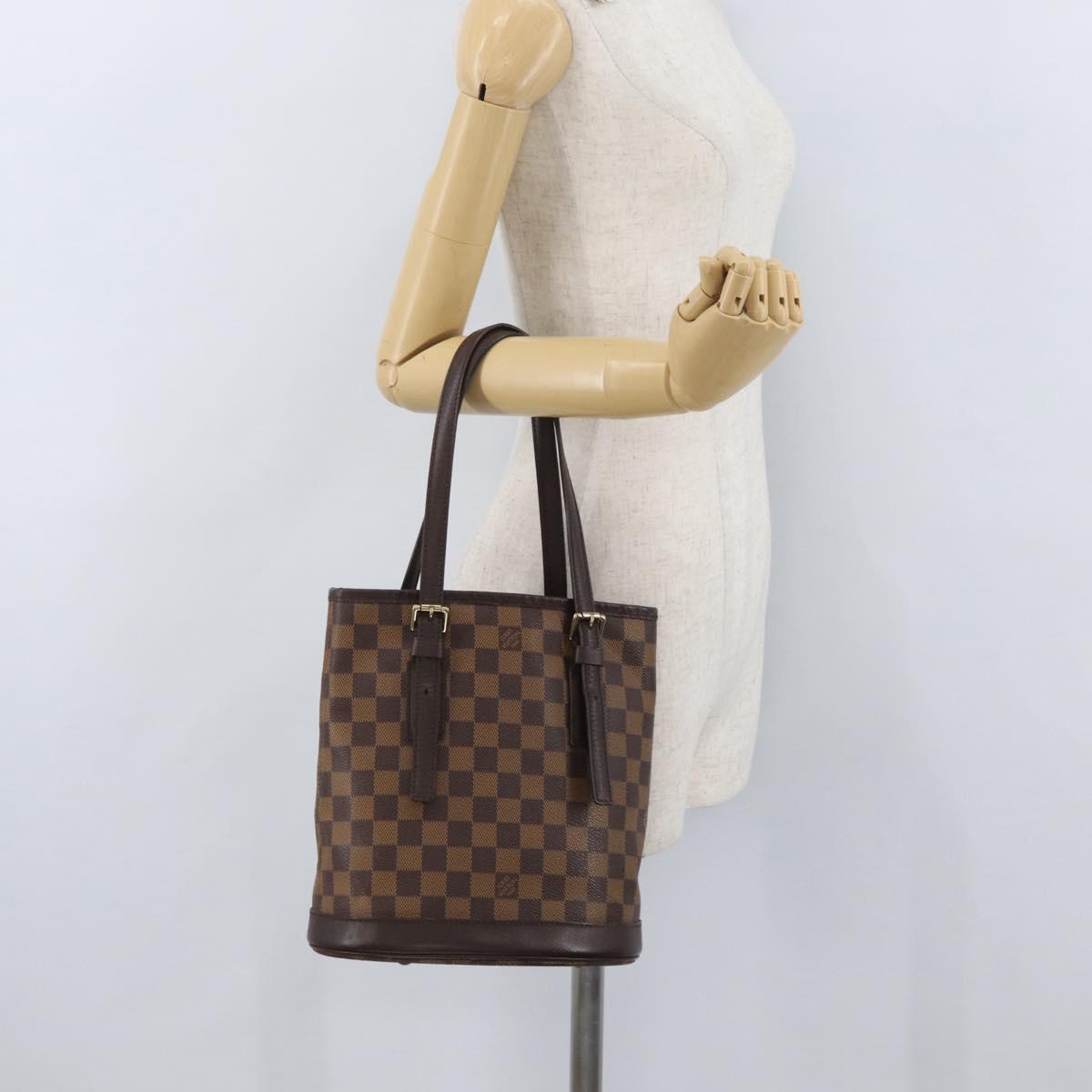LOUIS VUITTON Damier Ebene Marais Shoulder Bag N42240 LV Auth ka3257
