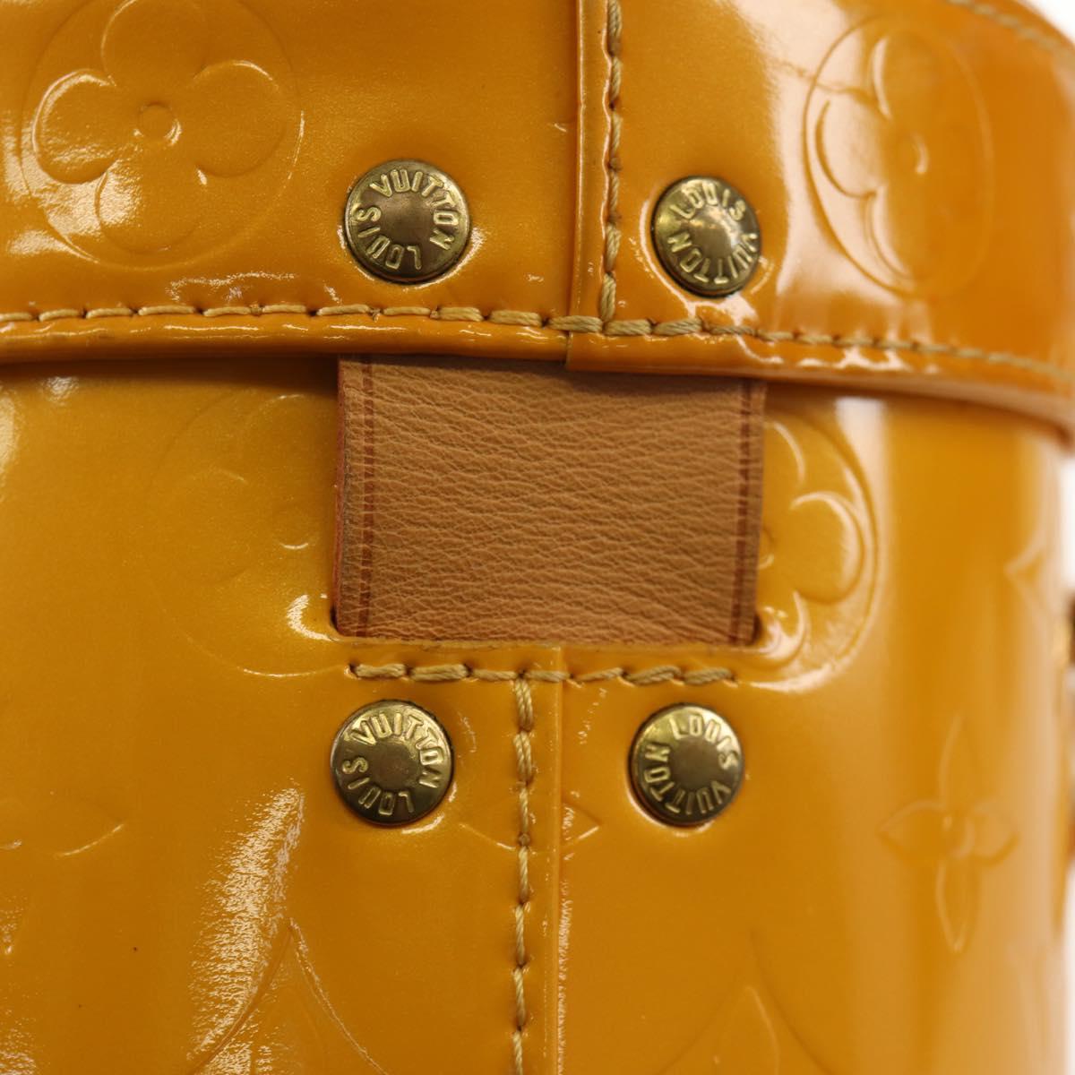 LOUIS VUITTON Monogram Vernis Astor Place Shoulder Bag Jaune M91100 Auth ka326V