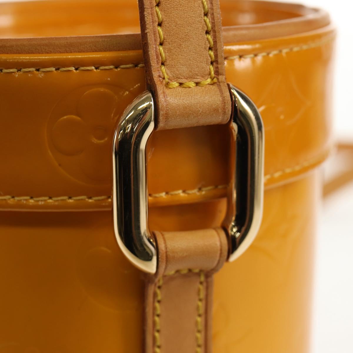 LOUIS VUITTON Monogram Vernis Astor Place Shoulder Bag Jaune M91100 Auth ka326V