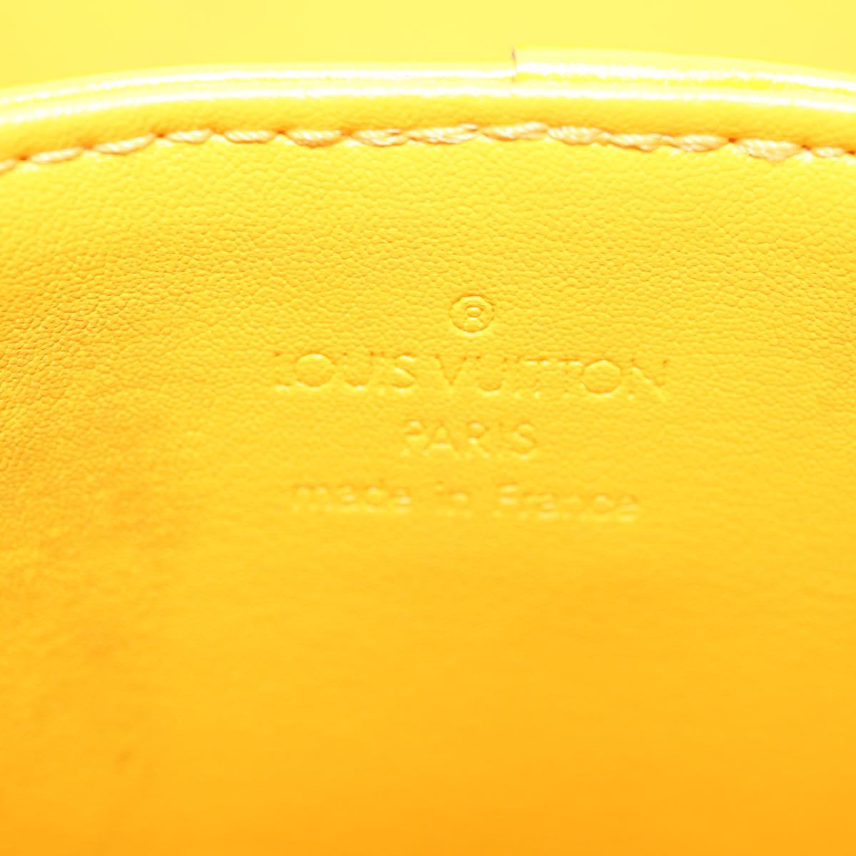 LOUIS VUITTON Monogram Vernis Astor Place Shoulder Bag Jaune M91100 Auth ka326V