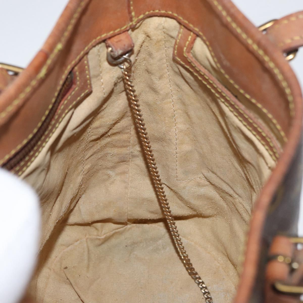 LOUIS VUITTON Monogram Bucket PM Shoulder Bag M42238 LV Auth ka3270