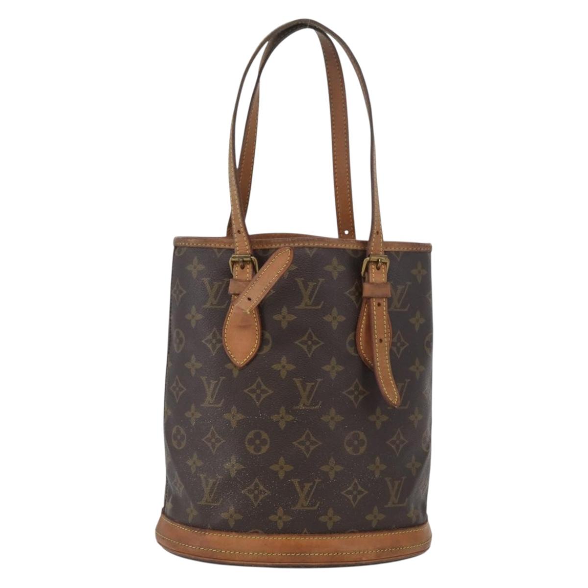LOUIS VUITTON Monogram Bucket PM Shoulder Bag M42238 LV Auth ka3270