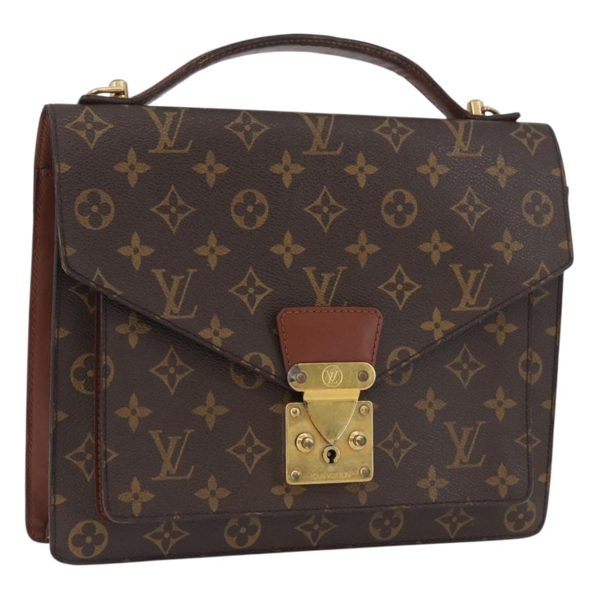 LOUIS VUITTON Monogram Monceau 28 Hand Bag 2way M51185 LV Auth ka3273