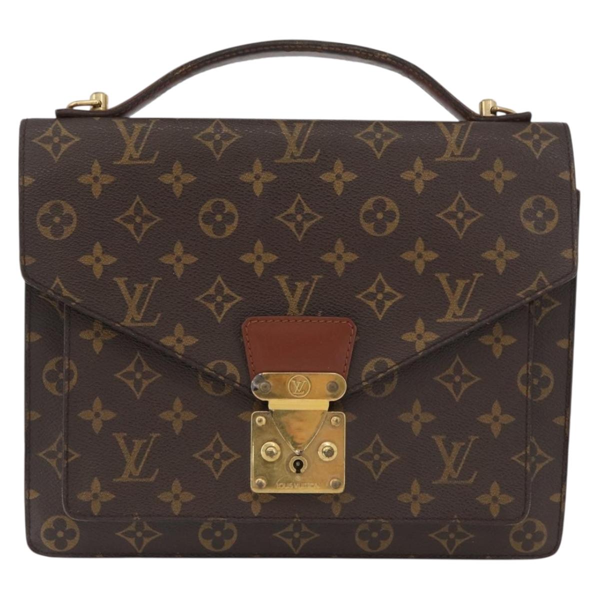 LOUIS VUITTON Monogram Monceau 28 Hand Bag 2way M51185 LV Auth ka3273