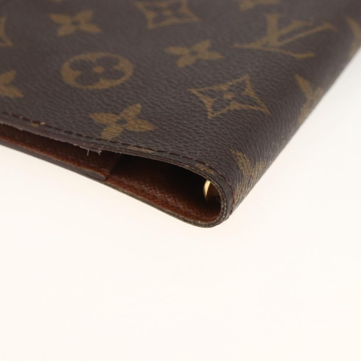 LOUIS VUITTON Monogram Agenda PM Day Planner Cover R20005 LV Auth ka3278