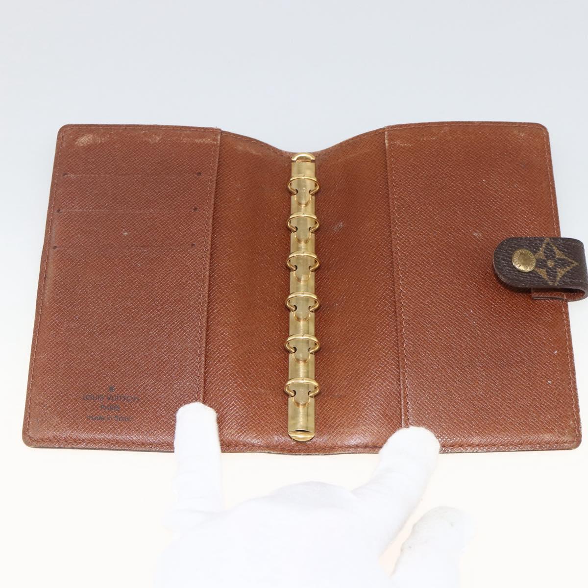 LOUIS VUITTON Monogram Agenda PM Day Planner Cover R20005 LV Auth ka3278