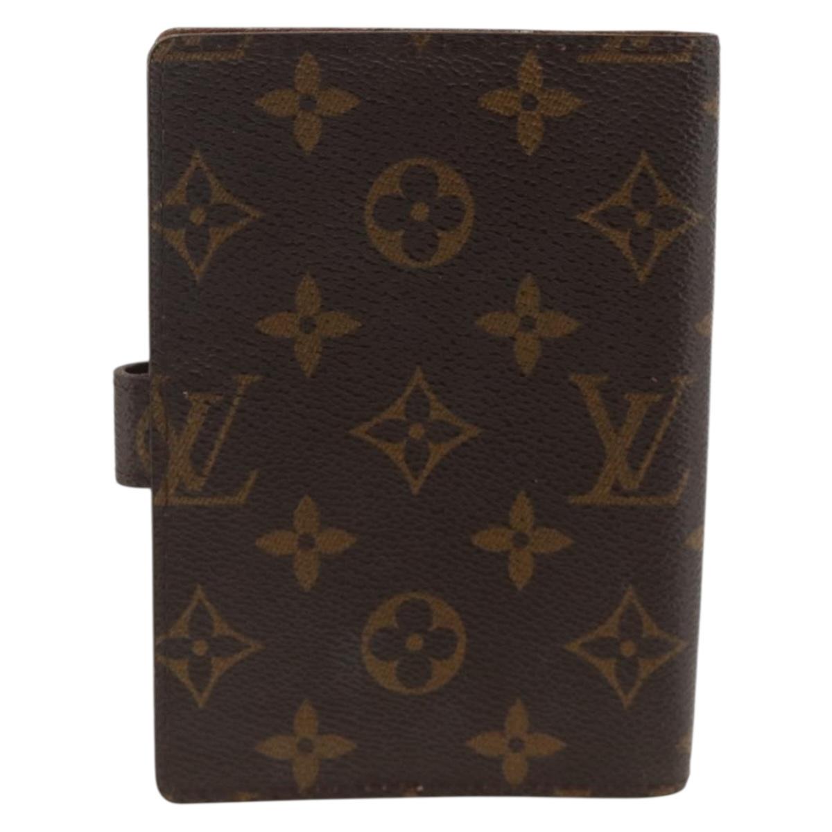 LOUIS VUITTON Monogram Agenda PM Day Planner Cover R20005 LV Auth ka3278