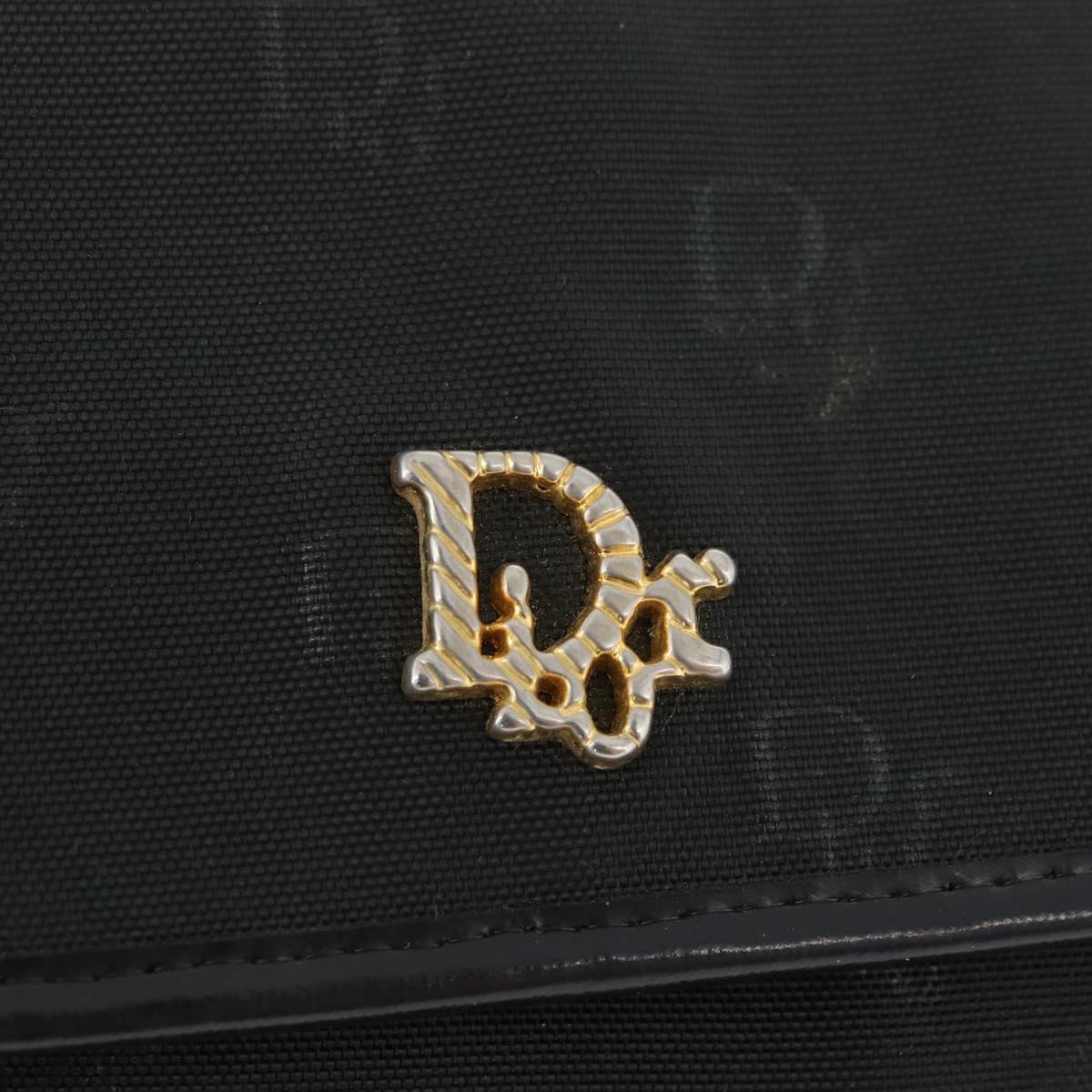 Christian Dior Honeycomb Canvas Shoulder Bag Green Gold Auth ka3284