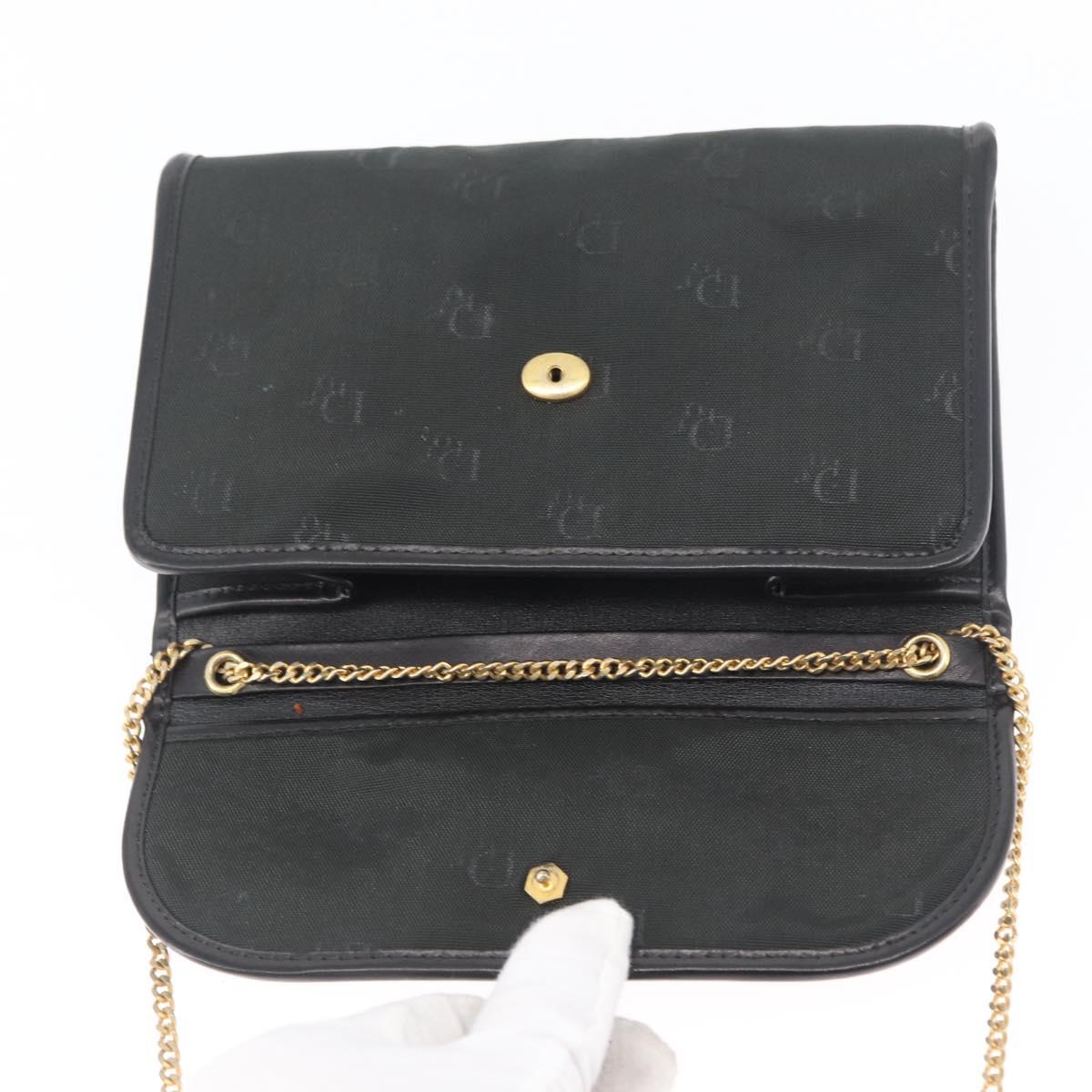 Christian Dior Honeycomb Canvas Shoulder Bag Green Gold Auth ka3284