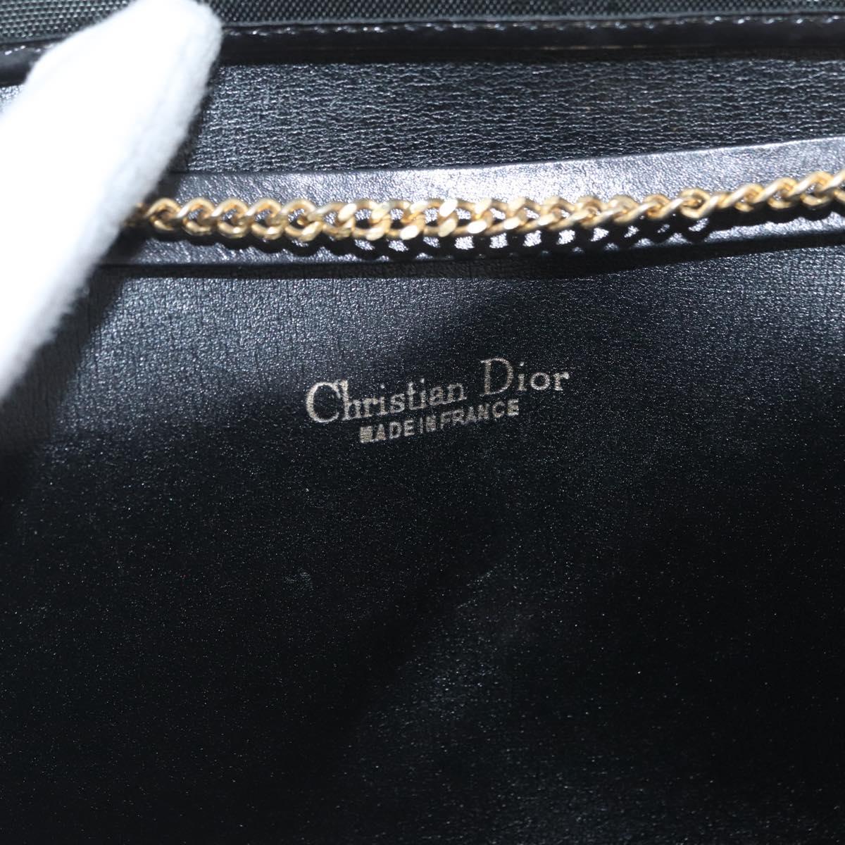 Christian Dior Honeycomb Canvas Shoulder Bag Green Gold Auth ka3284