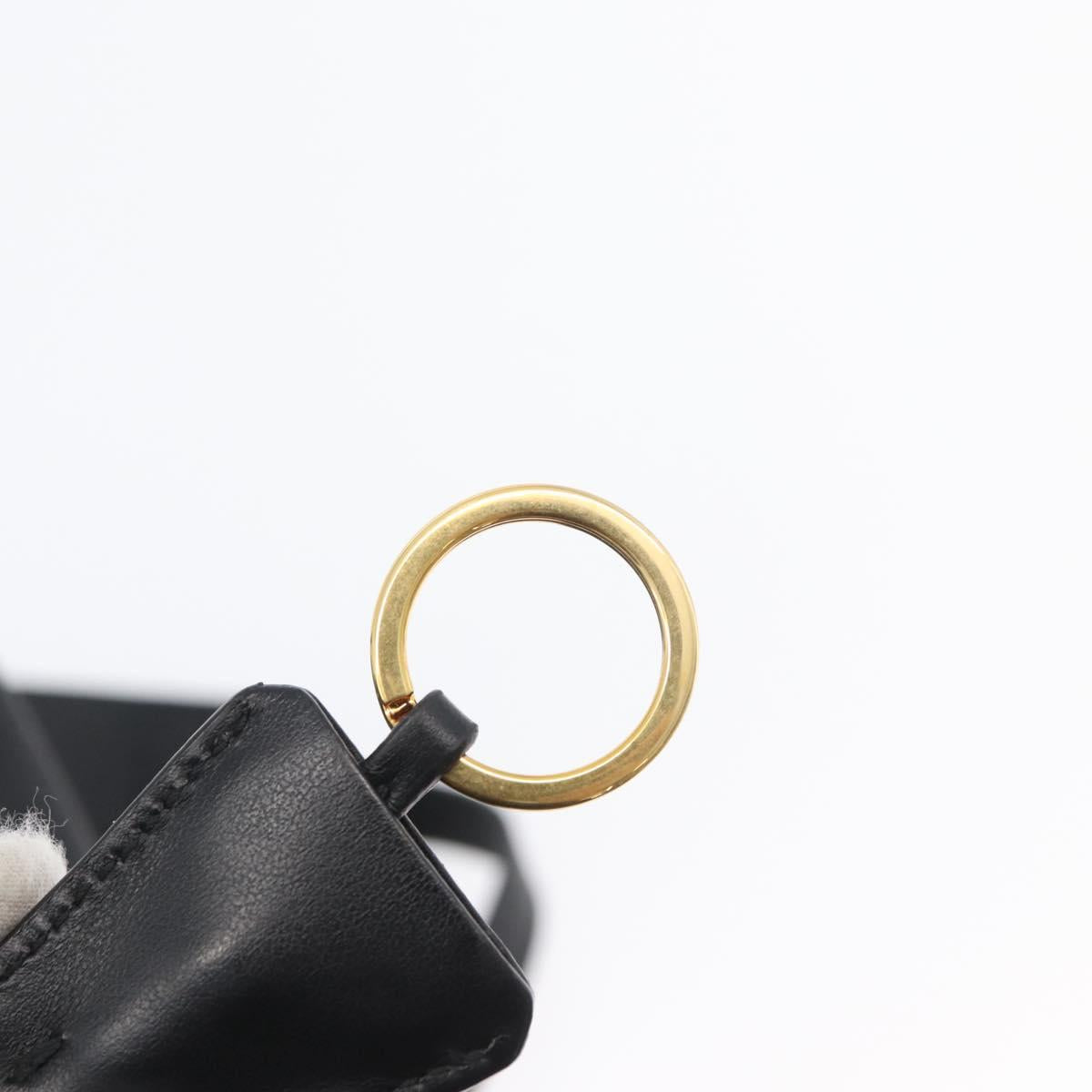 PRADA Hand Bag Canvas 2way Black Gold Auth ka3289V