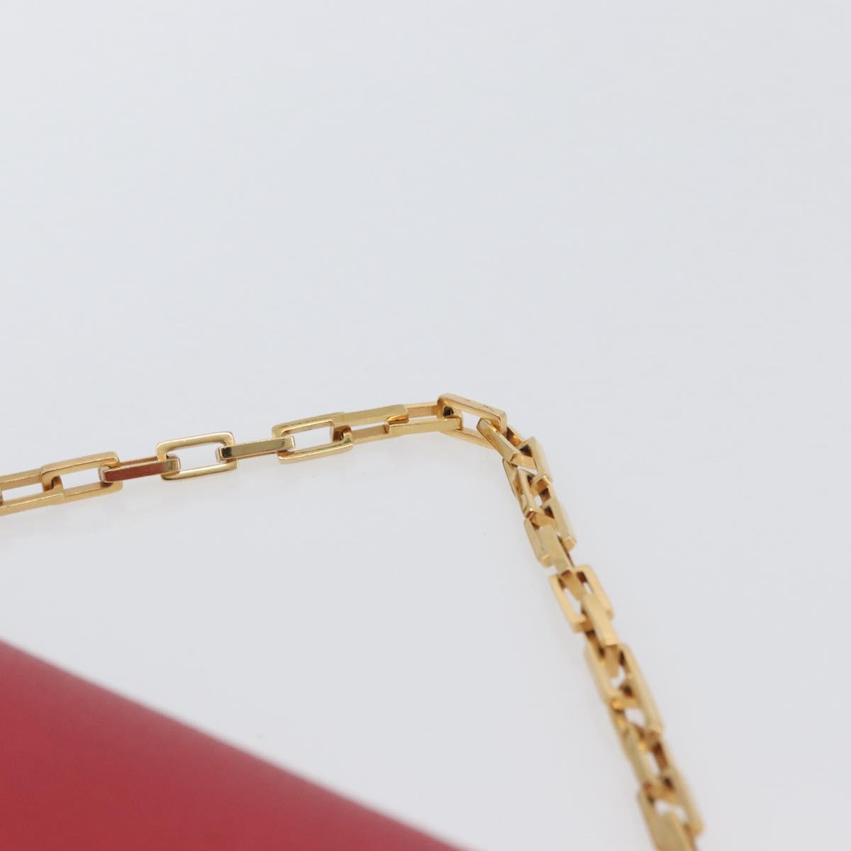 FENDI Chain Hand Bag Leather Red Gold Auth ka3300